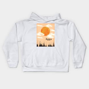 Korea Vintage travel poster Kids Hoodie